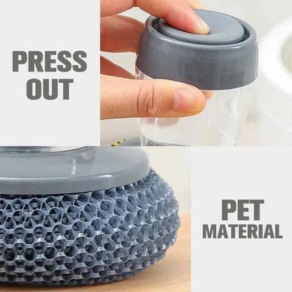 Portable Kitchen Soap Dispensing Dishwashing Tool Easy Use