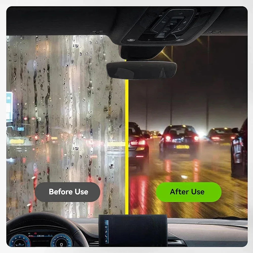 150ml Car Glass Oil Film Remover Window Windshield Polishing Sponge Brush Clear Vision Hydrophobic Water Spots Cleaning Tools